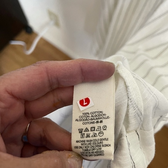 NWT- Free People Diana sleeveless striped midi shift Cotton Dress. Size medium - Picture 9 of 10